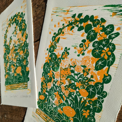 "Camo Captain" Original Handmade Woodcut Print