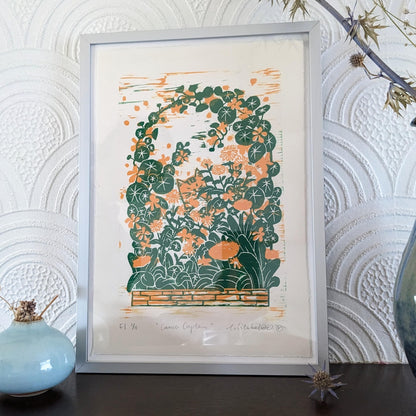 "Camo Captain" Original Handmade Woodcut Print