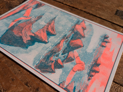 A5 Risograph print Islands