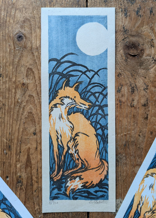 Fox Moon Japanese Woodblock print
