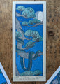 Green Wood Snake Multiblock Lino Print