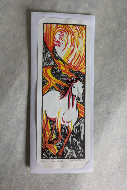 Fire Horse Japanese Woodblock print