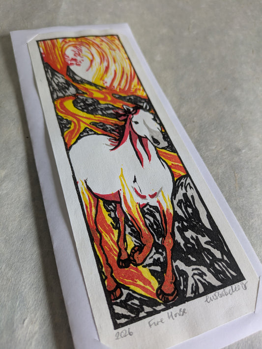 Fire Horse Japanese Woodblock print